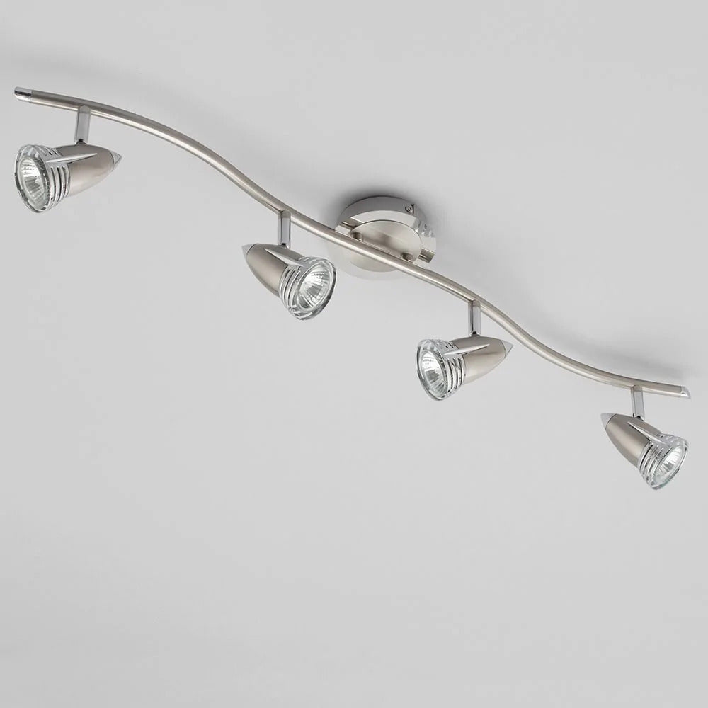 Inlight Elara Satin Nickel & Chrome 35W 4 Light Bar Spotlight - INL-598410-SNIC