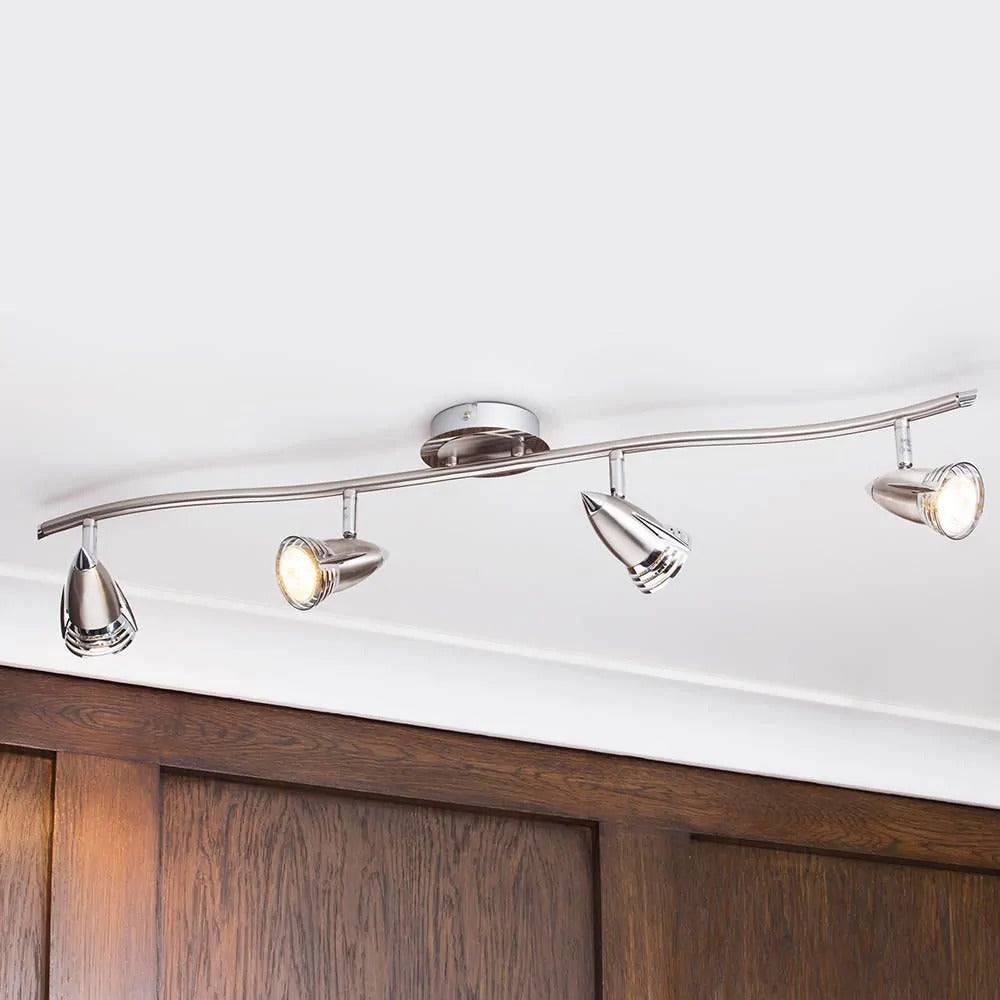 Inlight Elara Satin Nickel & Chrome 35W 4 Light Bar Spotlight - INL-598410-SNIC