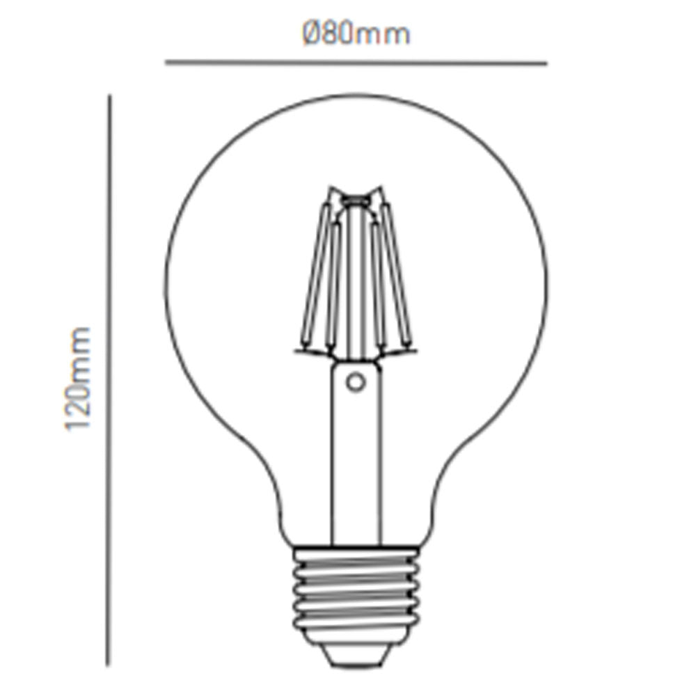 Inlight Clear 4W E27 G80 Dimmable Filament LED Lamp - INL-G80-LED-ES-CLR