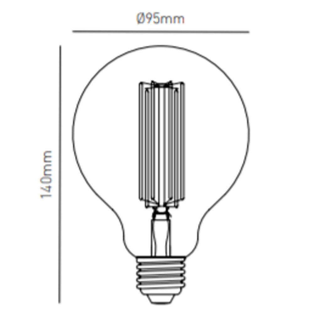 Inlight Tinted 6W E27 G95 Vintge Large Dimmable LED Lamp - INL-G95-LED-ES-TNT