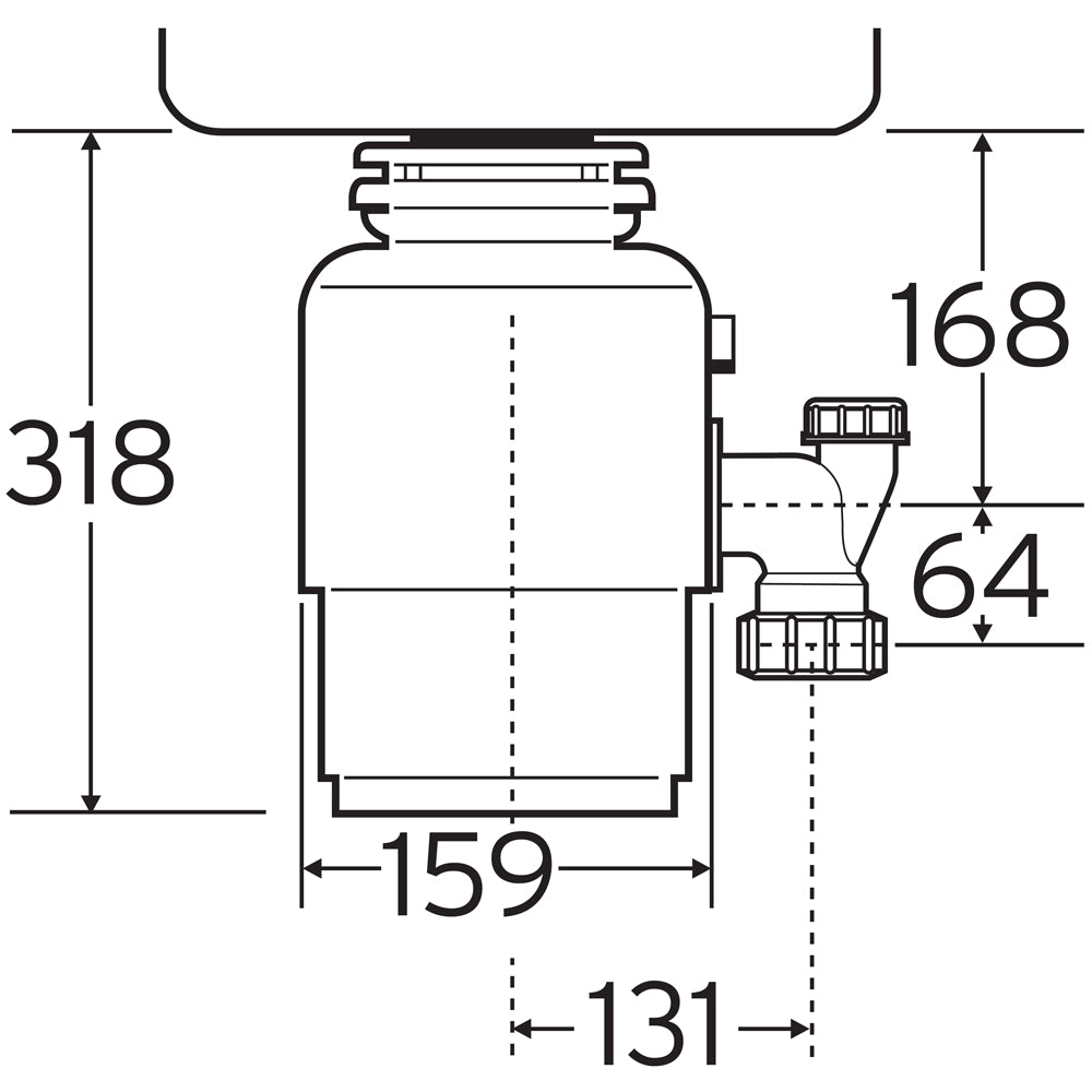 Insinkerator ISE Model 46 Kitchen Sink Waste Disposal Unit & Air Switch ISE46AS