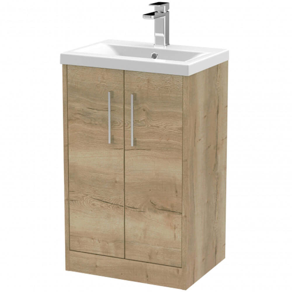 Hudson Reed Juno Floor Standing 2-Door Vanity Unit & Basin