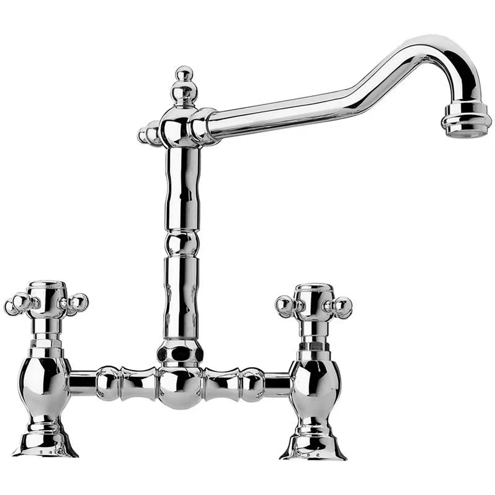 Paini Chrome Two Tap Hole Baroc Bridge Mixer Tap LECR215IA