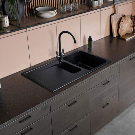 Rangemaster Loa 1.5 Bowl Granite Kitchen Sink with Waste Collection