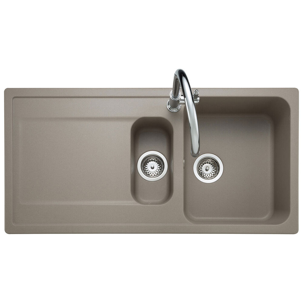 Rangemaster Loa 1.5 Bowl Granite Kitchen Sink with Waste Collection