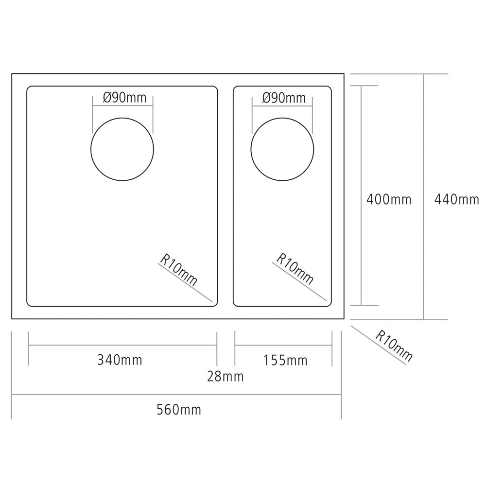 Caple Mode 1.5 Stainless Steel Kitchen Sink & Waste LHD MODE151L