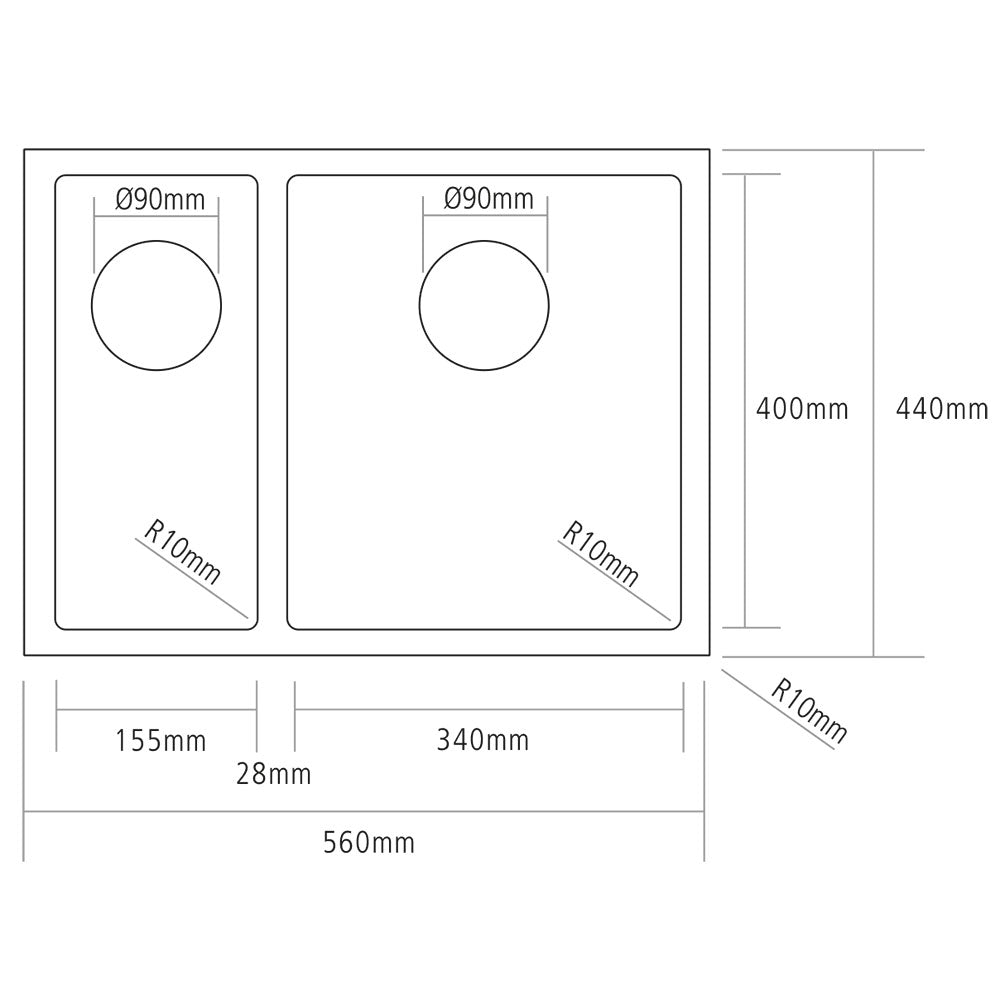 Caple Mode 1.5 Stainless Steel Kitchen Sink & Waste RHD MODE151R