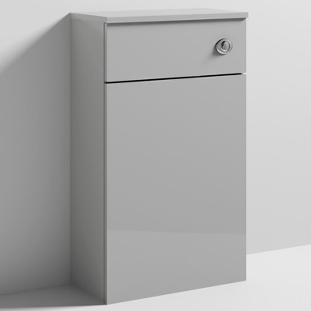 Nuie Athena Gloss Grey Mist 500mm Back to Wall WC Unit MOE442
