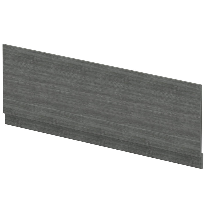 Nuie Anthracite Woodgrain 1700mm Bath Straight Front Panel & Plinth - MPD505N