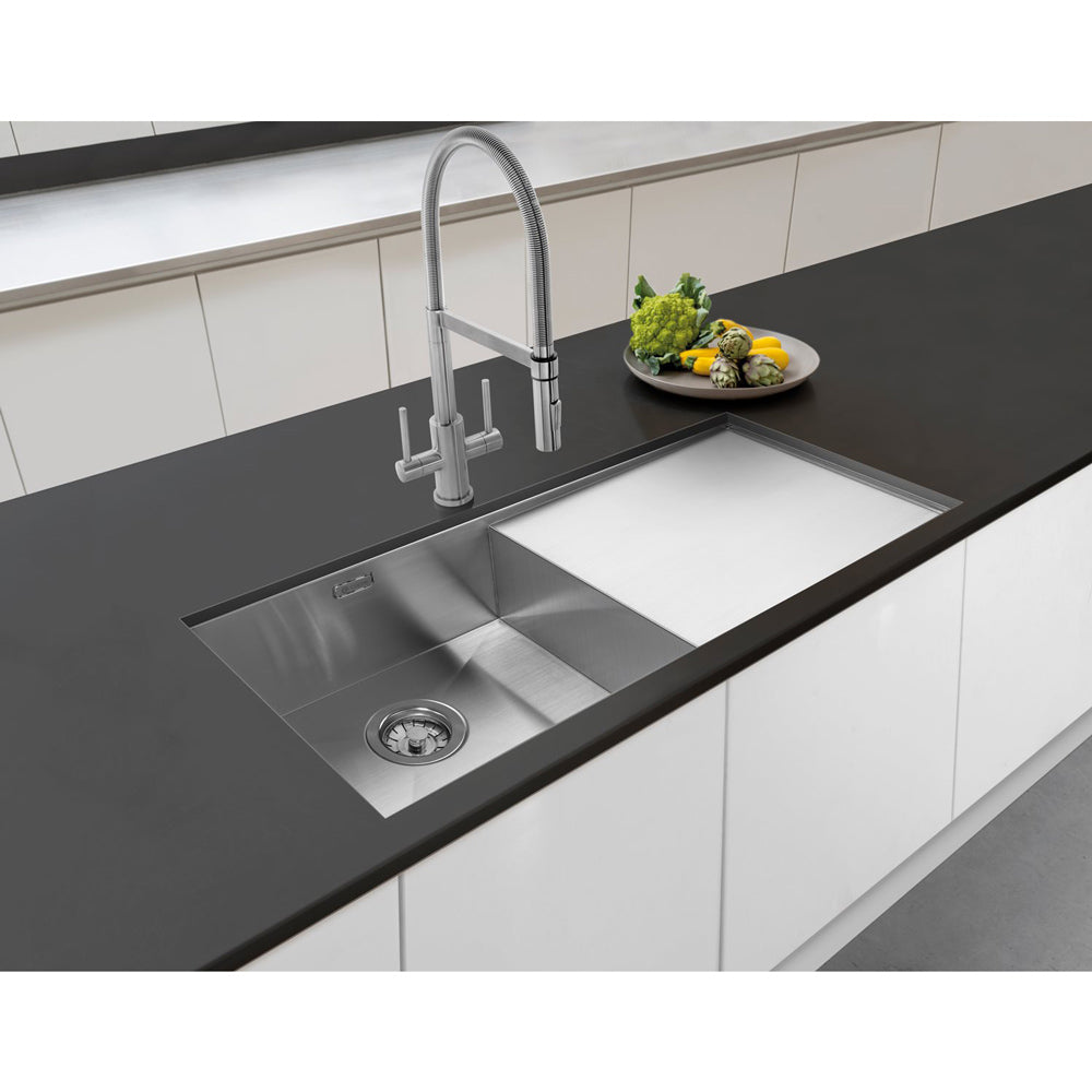 Caple Nada 100 1.0 Bowl Satin Stainless Steel Kitchen Sink & Waste LHD NA100L