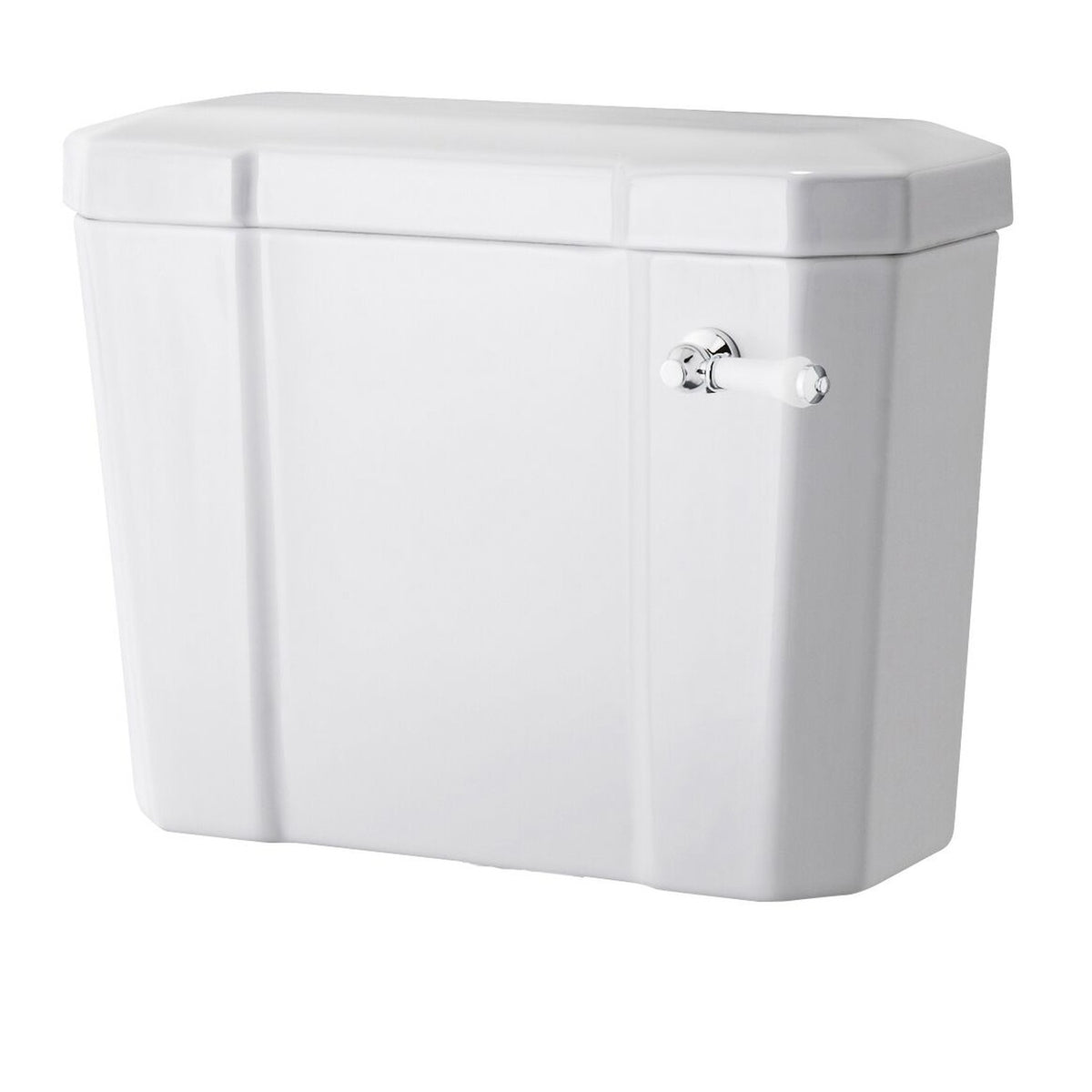 Hudson Reed Richmond White Low Level Cistern ONLY with Ceramic Lever Fittings NCS871B