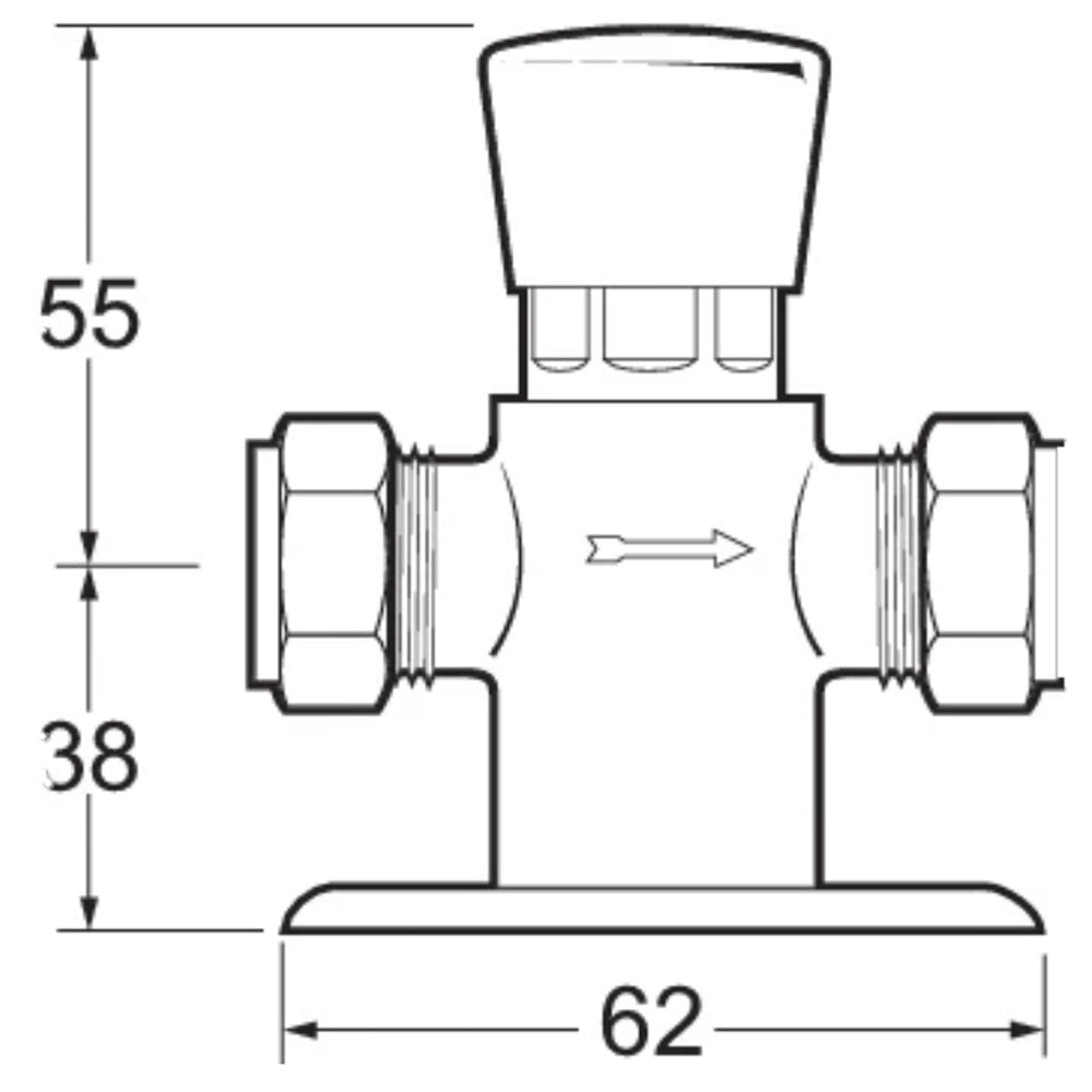 Deva Non Concussive Chrome Pre-Set Exposed Shower Valve NCT002