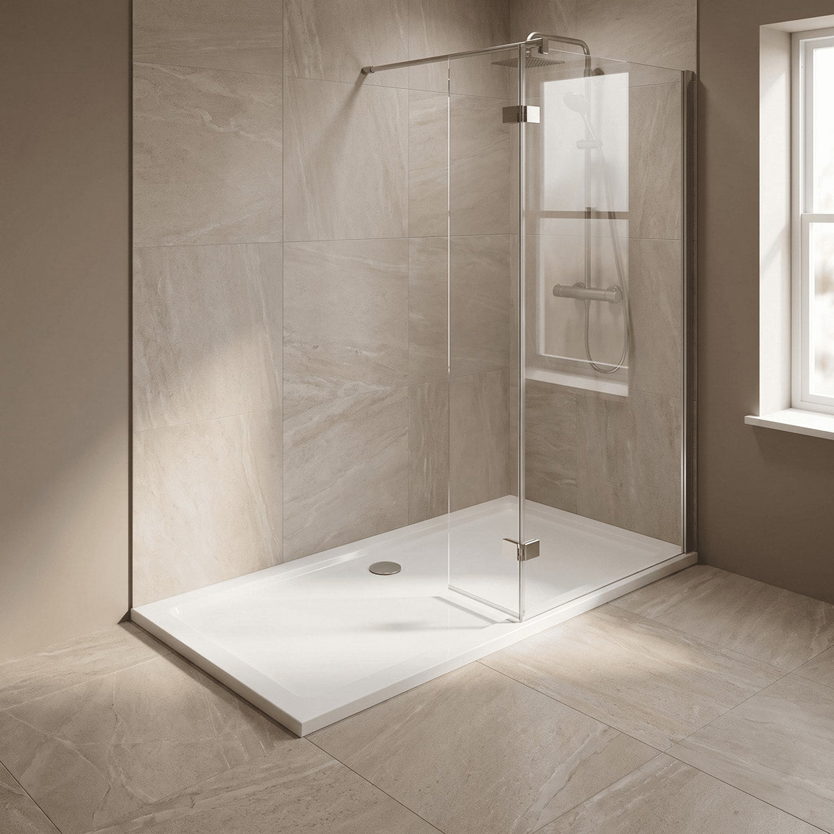 Nuie White Slimline Rectangular Shower Tray 1500 x 900mm