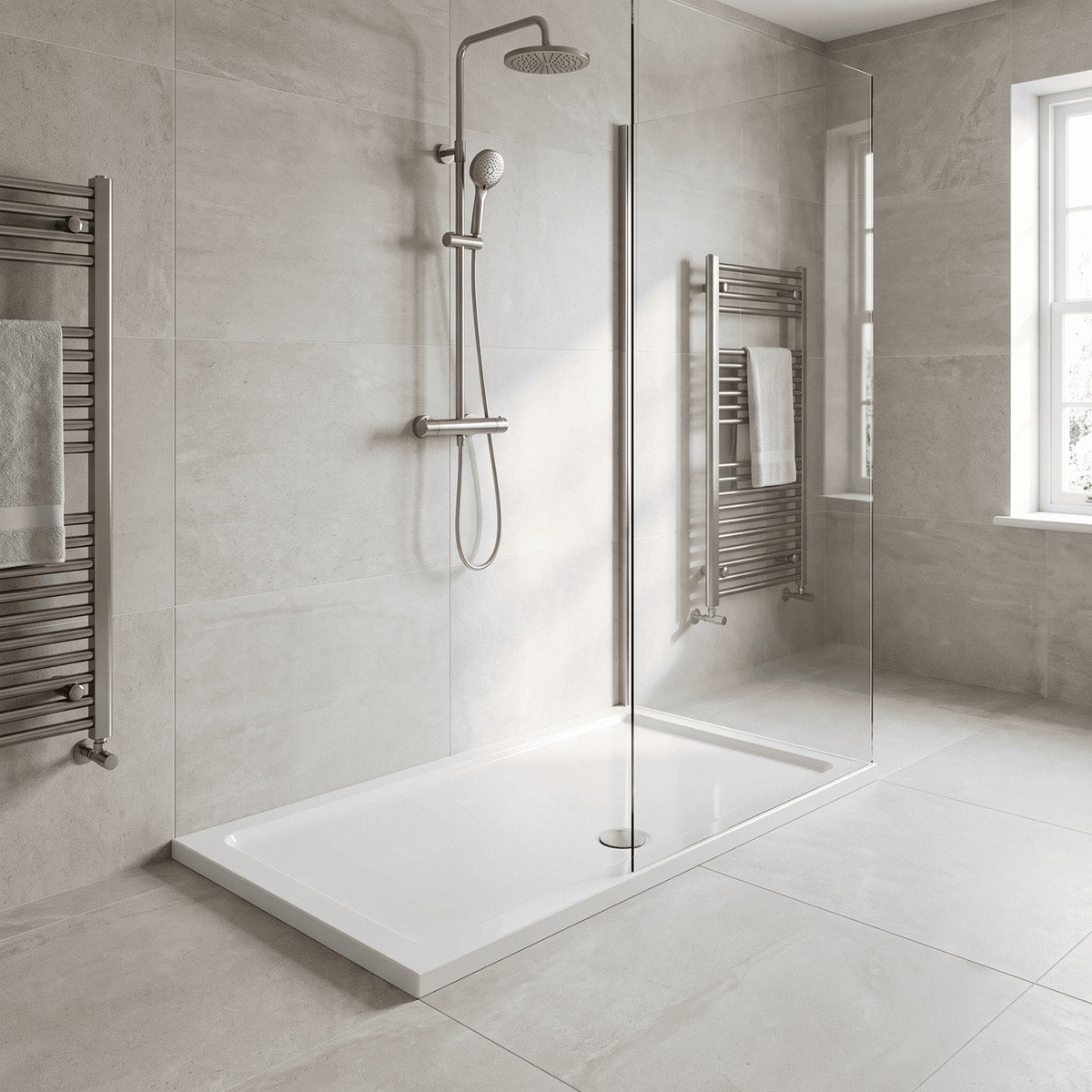 Nuie White Slimline Rectangular Shower Tray 1500 x 900mm