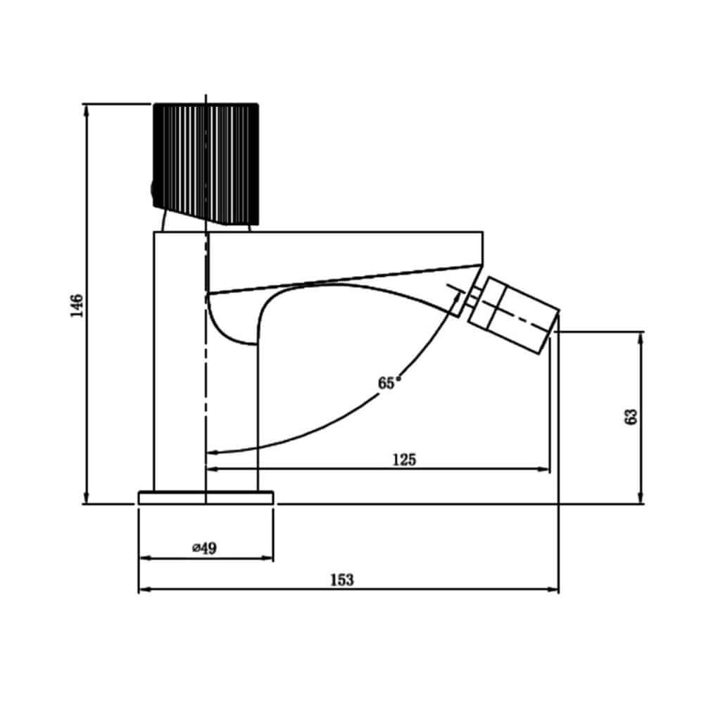 RAK Amalfi Bidet Mixer Tap Without Waste