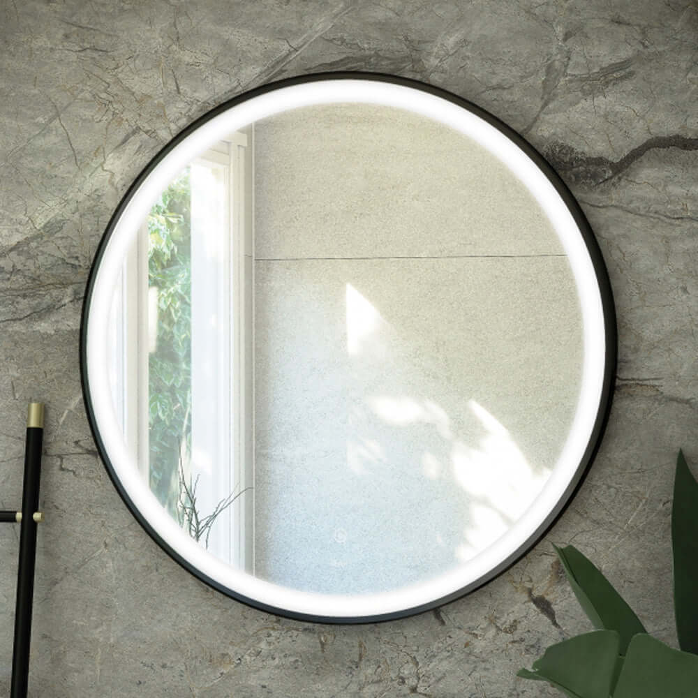 RAK Art Round 800x800 Illuminated Bathroom LED Mirror With Demister Pad
