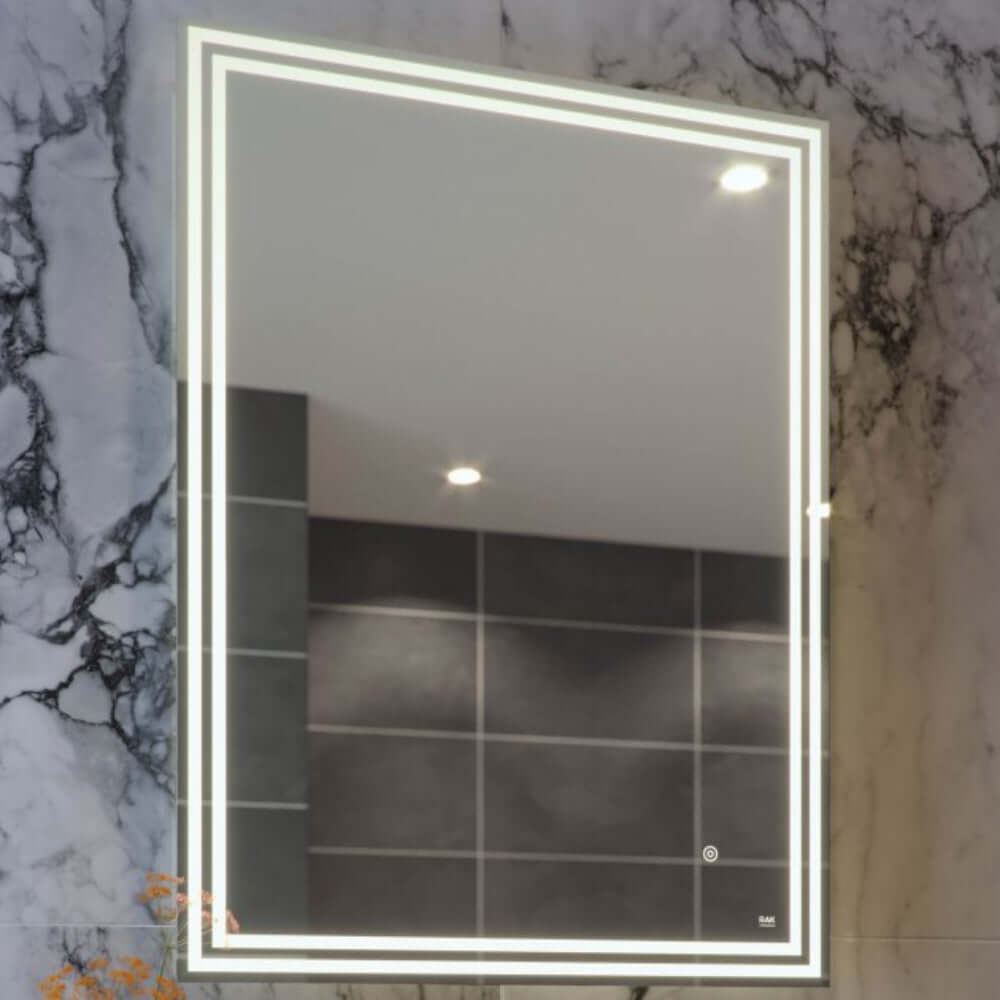 RAK Hermes 600x800 Portrait LED Mirror with Switch and Dem