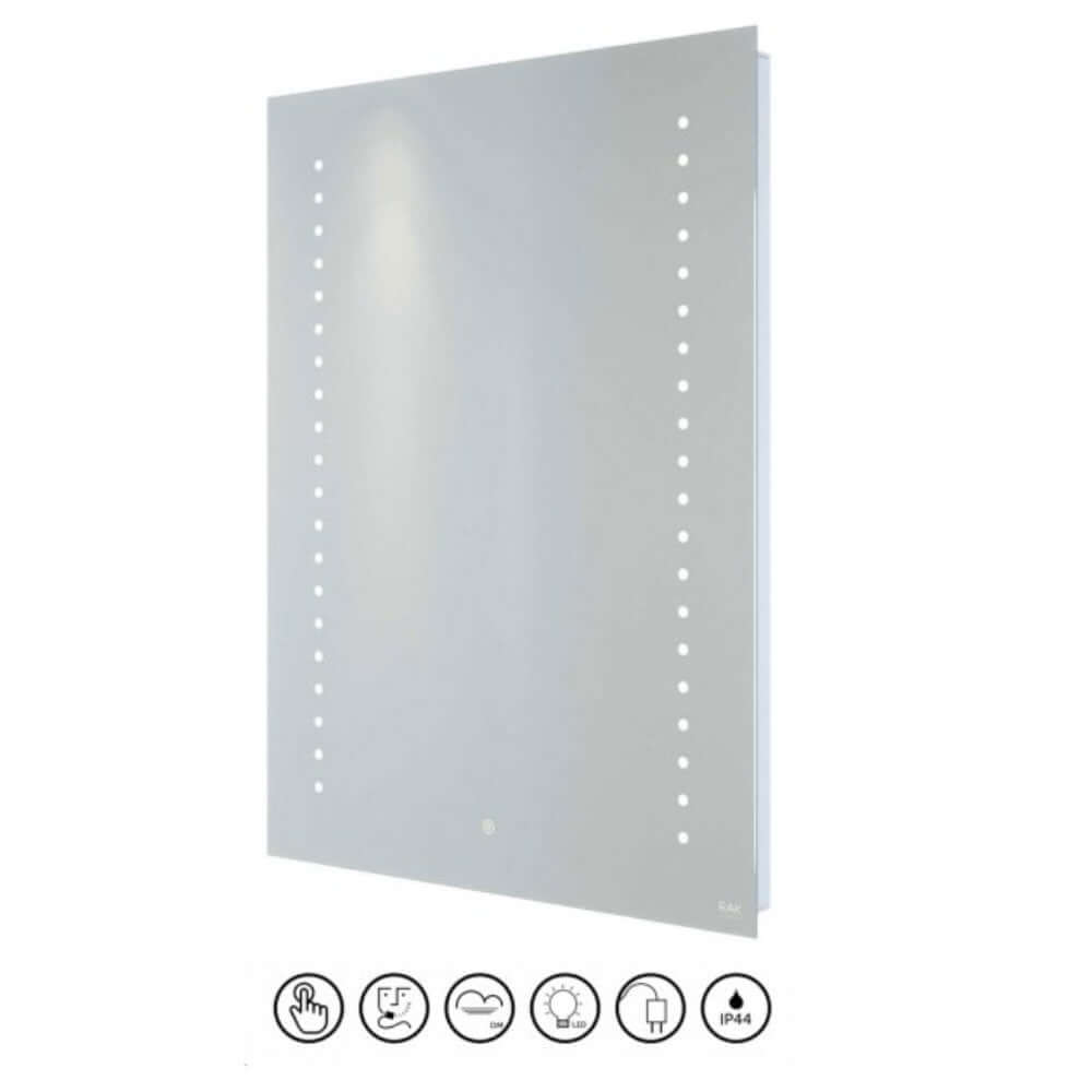 RAK Hestia LED Portrait Mirror with Switch and Demister Pad Illuminated