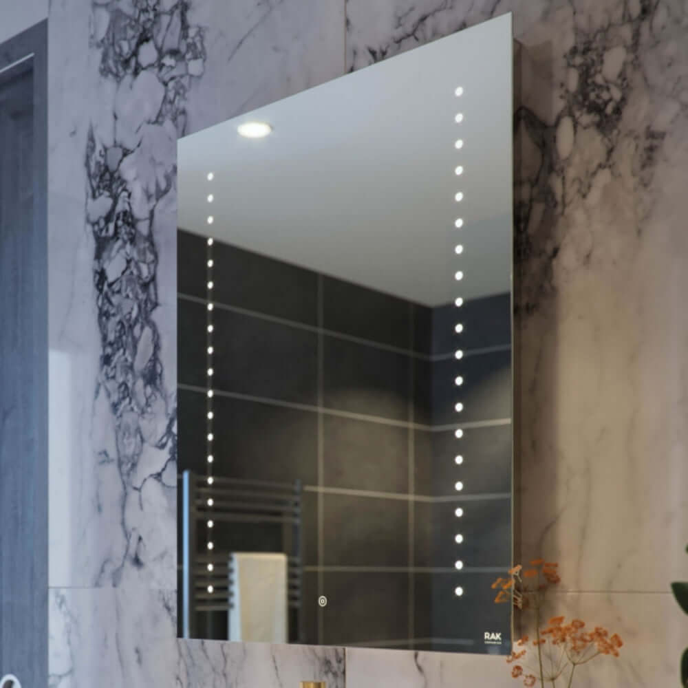 RAK Hestia LED Portrait Mirror with Switch and Demister Pad Illuminated