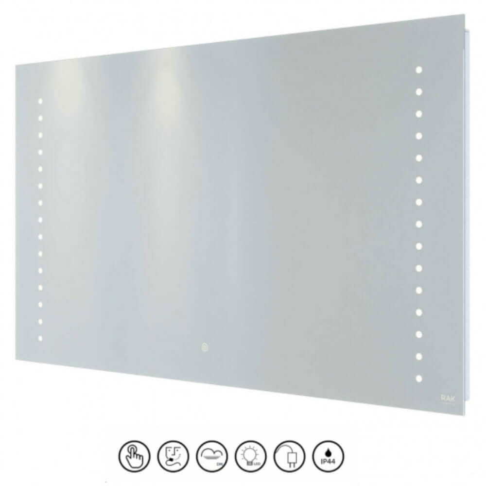 RAK Hestia LED Landscape Mirror with Switch and Demister Pad Illuminated