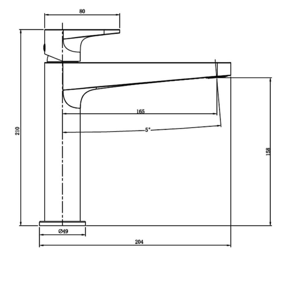 RAK Ischia Mid Height Basin Mixer Tap