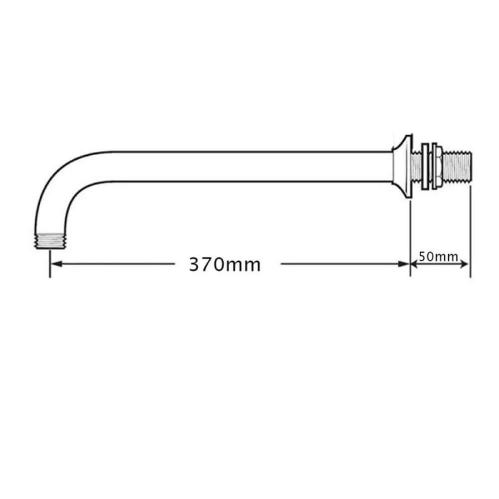 RAK 350mm Wall Mounted Shower Arm