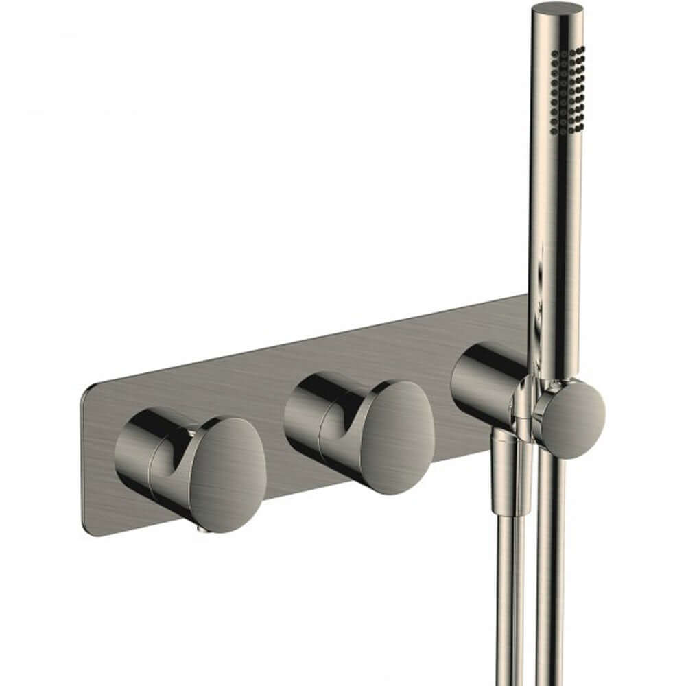 RAK Ceramics Horizontal Dual Outlet Thermostatic Concealed Shower Valve with Handset