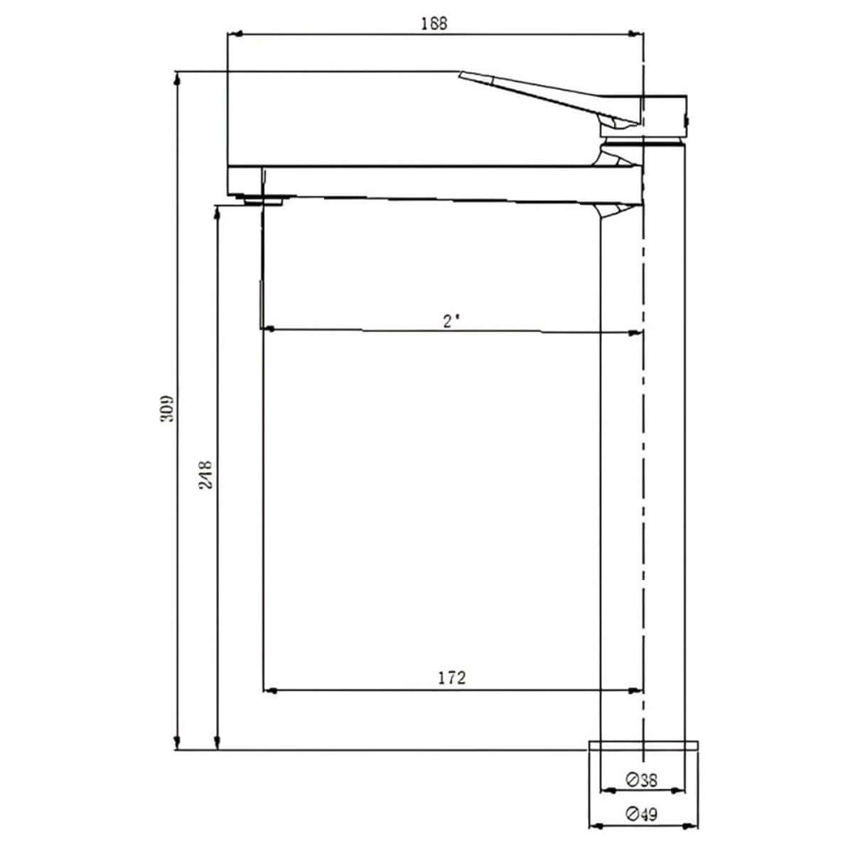RAK Petit Round Tall Basin Mixer Tap
