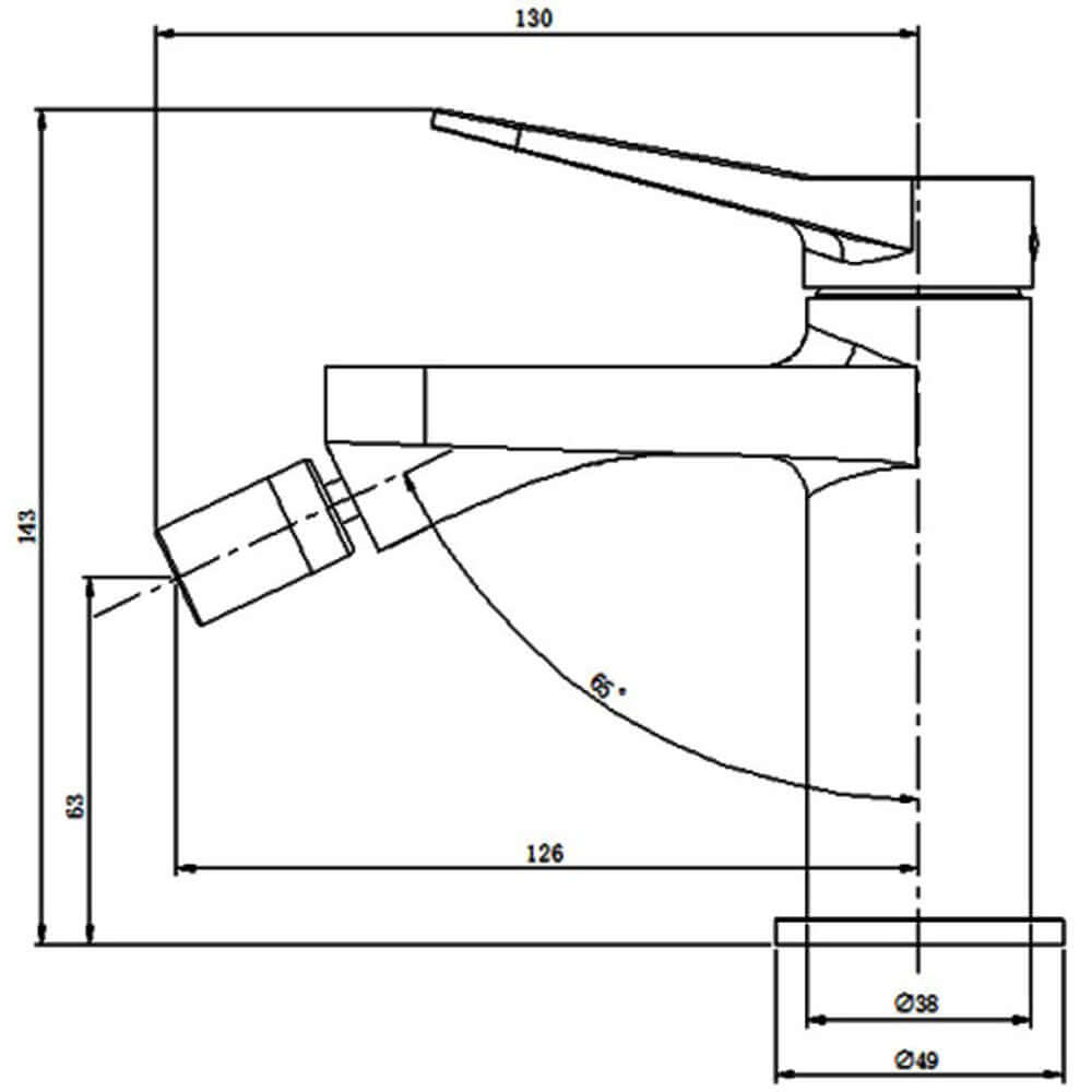 RAK Petit Round Bidet Mixer Tap