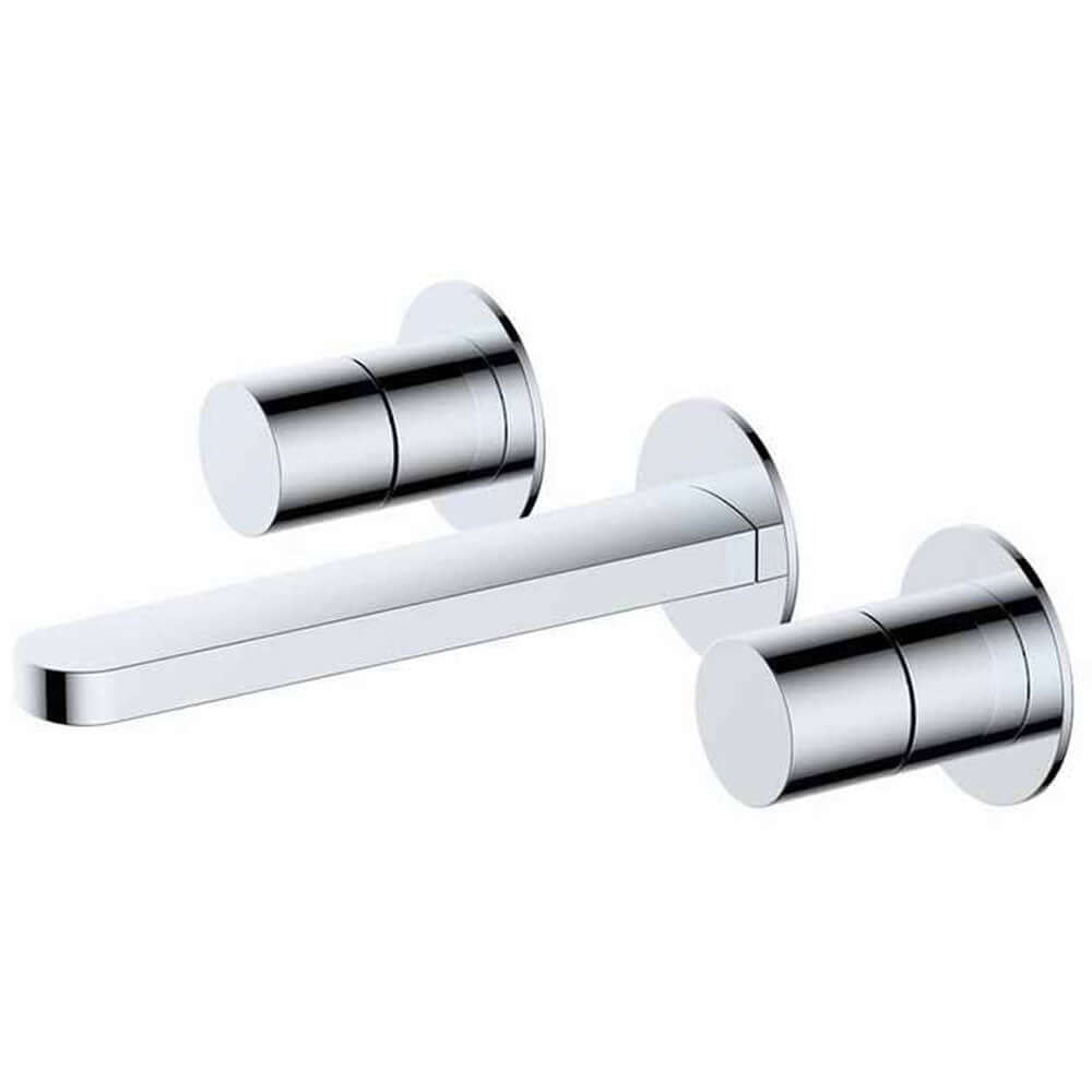 RAK Petit Round Wall Mounted 3 Hole Basin Mixer Tap