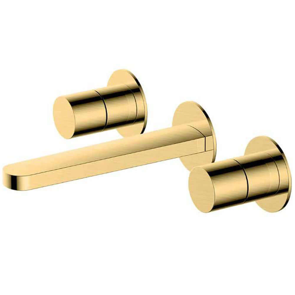 RAK Petit Round Wall Mounted 3 Hole Basin Mixer Tap