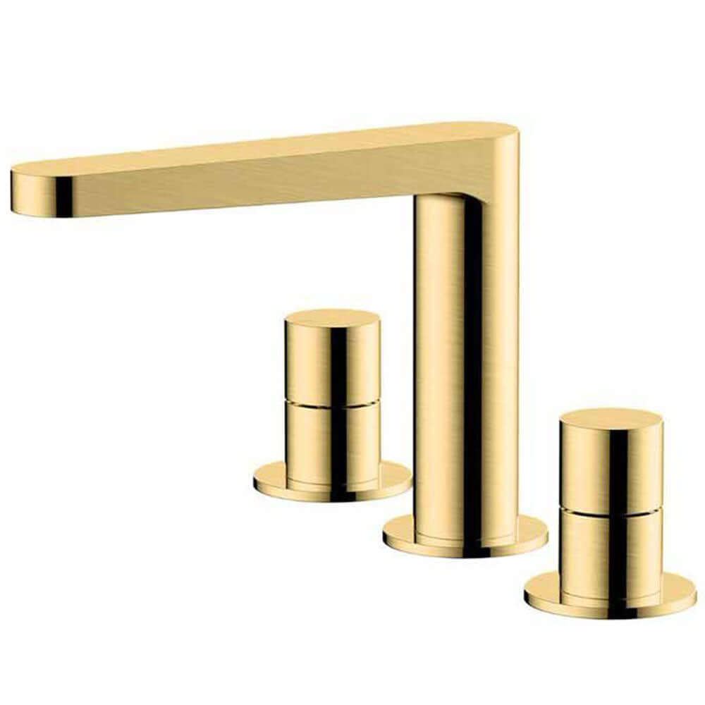 RAK Petit Round Deck Mounted 3 Hole Basin Mixer Tap