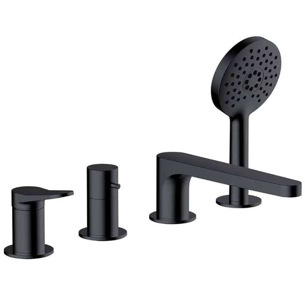 RAK Petit Round 4 Hole Deck Mounted Bath Shower Mixer Tap