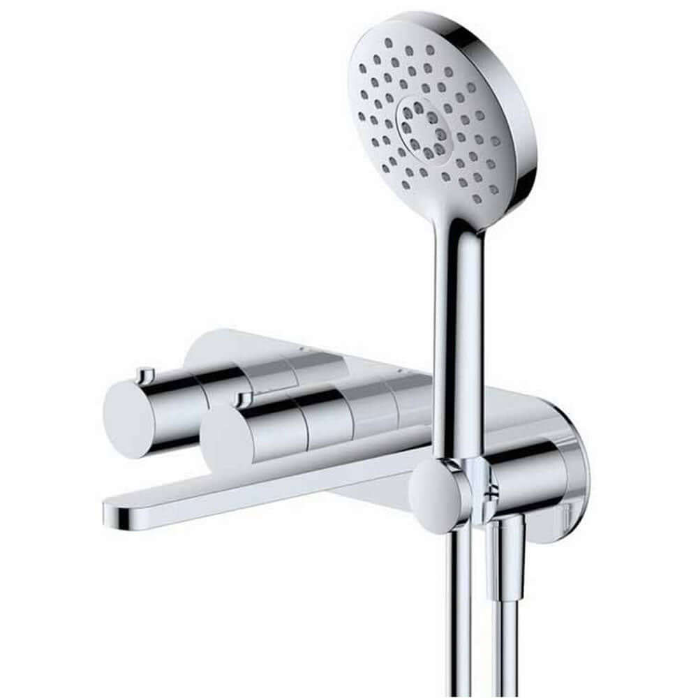 RAK Petit Round Thermostatic Concealed Dual Outlet Shower Valve with Handset and Bath Spout