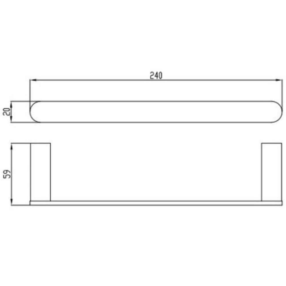 RAK Petit 240mm Round Towel Bar