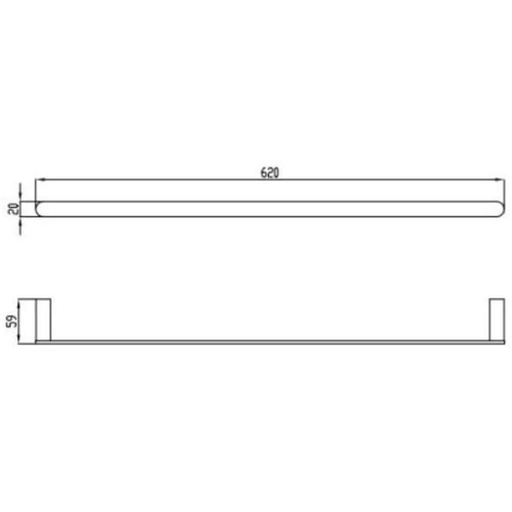 RAK Petit 600mm Round Single Towel Bar