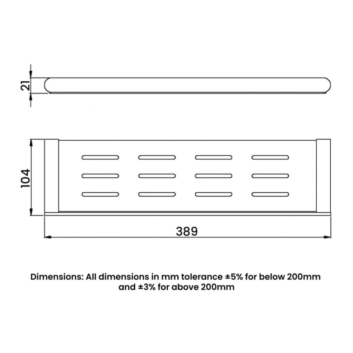 RAK Petit 389mm Round Bathroom Shelf