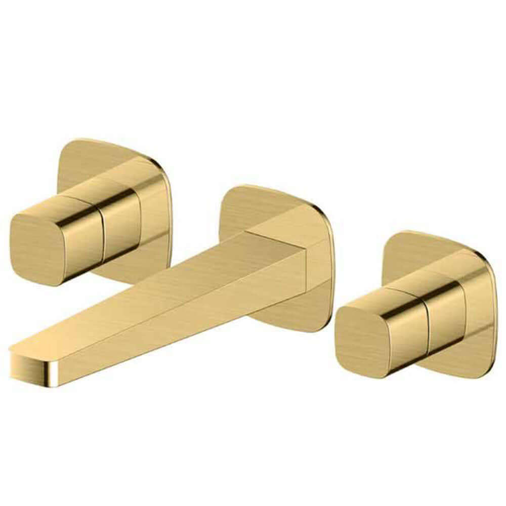 RAK Petit Square 3-Hole Wall Mounted Basin Mixer Tap