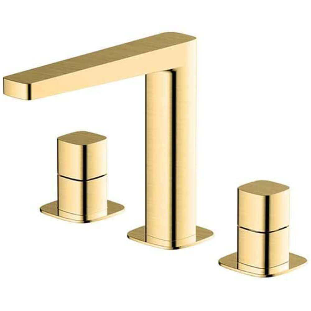 RAK Petit Square 3-Hole Basin Mixer Tap Deck Mounted