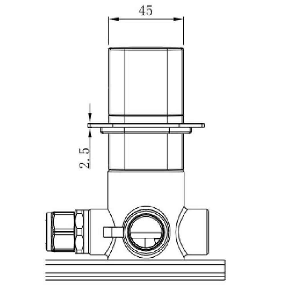 RAK Petit Square Concealed Single Outlet On/Off Valve
