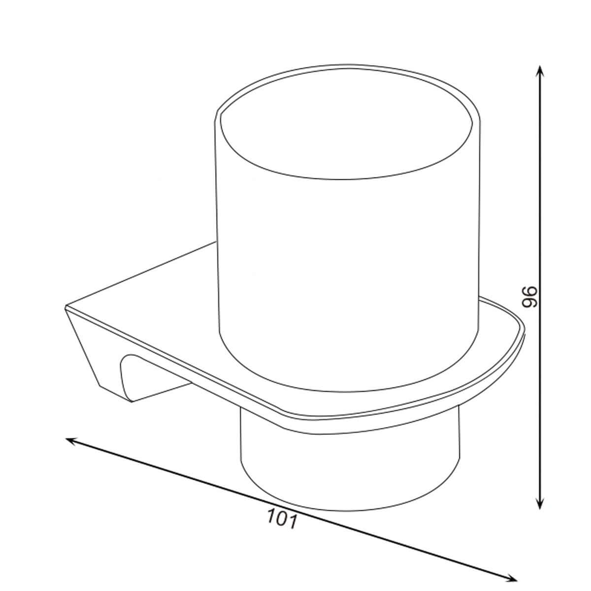 RAK Petit Square Single Tumbler and Holder