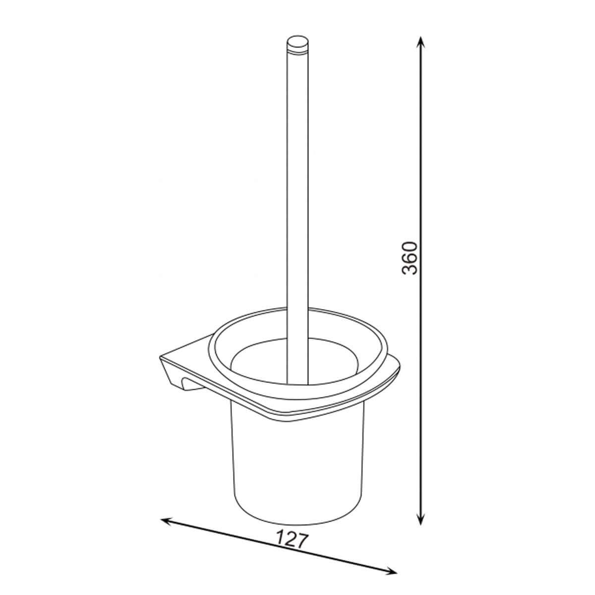 RAK Petit Square Toilet Bruch Holder