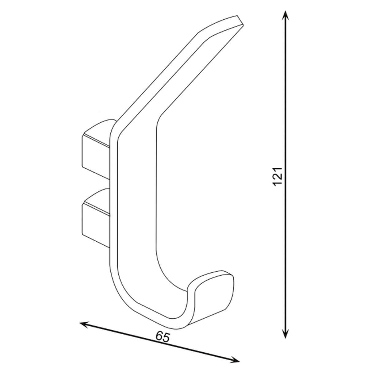 RAK Petit Square Robe Hook