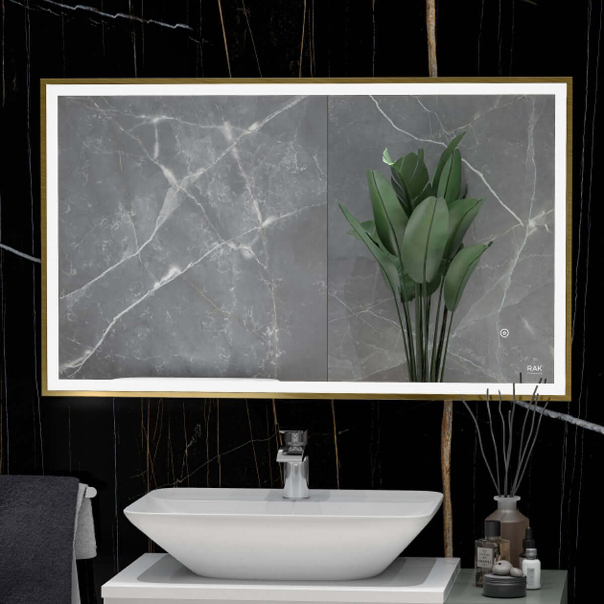 RAK Picture Square 600x1200 LED Illuminated Mirror