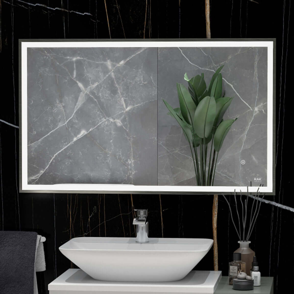 RAK Picture Square 600x1000 LED Illuminated Mirror
