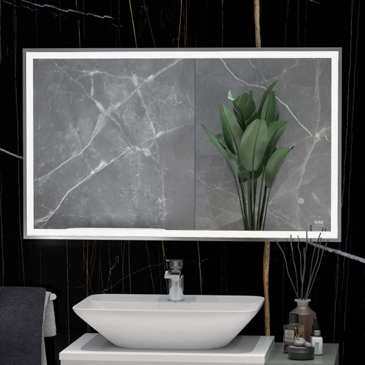 RAK Picture Square 600x1000 LED Illuminated Mirror