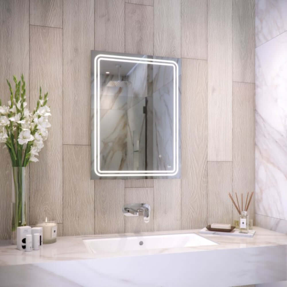 RAK Pluto 600x800 LED Portrait Mirror with Switch and Demister