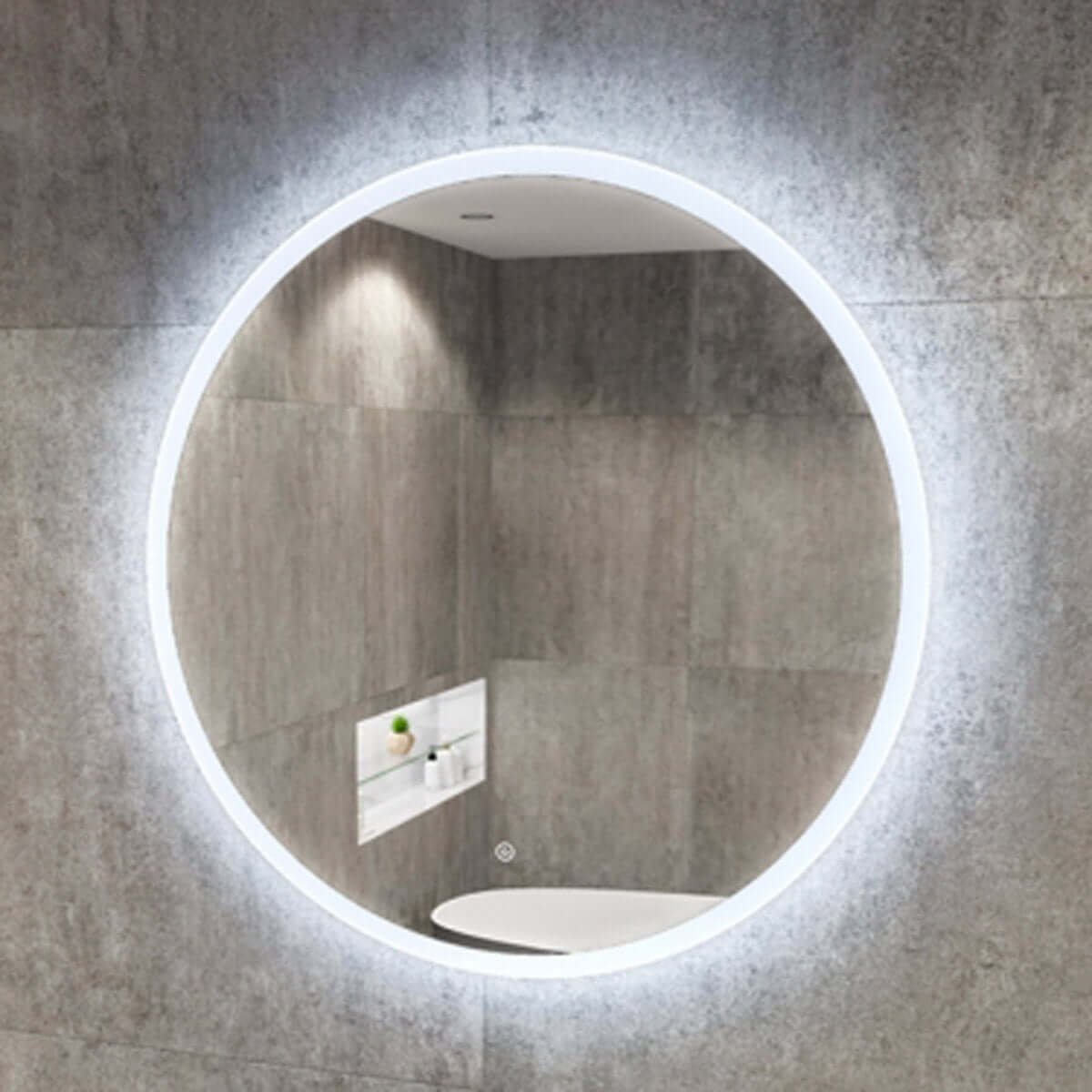 RAK Scorpio Round Illuminated Bathroom Touch Mirror