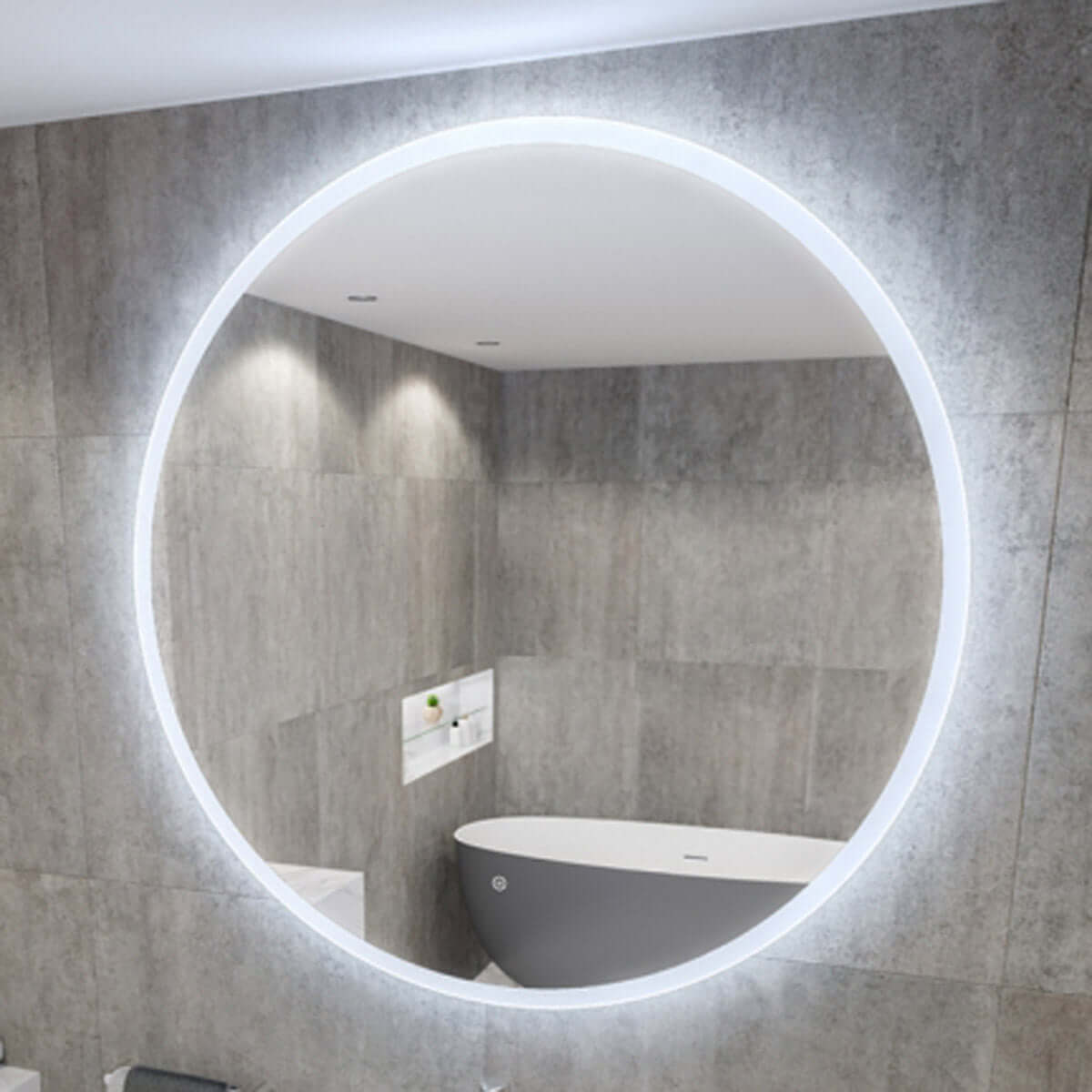 RAK Scorpio Round Illuminated Bathroom Touch Mirror