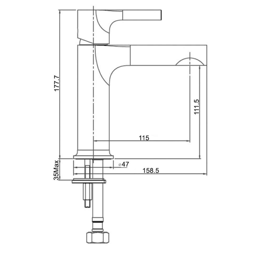 RAK Sorrento Standard Basin Mixer Tap